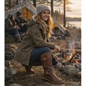 Patagonia Women's Chestnut Leather Side Zip THATCHER Boot